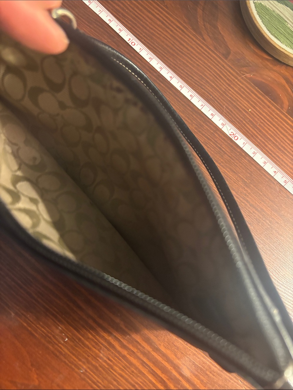 Coach Black Leather Wristlet with Silver Buckle - Picture 3 of 6